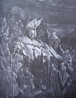 gravure dore bible - mattathias appelle aux armes les juifs refugies dans les montagnes.jpg