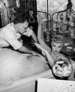 Judy Holliday with George Cukor on the set of Born Yesterday .jpg