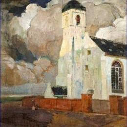 +51The White Church in Katwijk  -   Isidoor Opsomer , c.1920..jpg