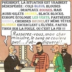 bande dessinée,humour,hergé,les aventures de tintin,le sceptre d'ottokar,emmanuel macron,impasse politique,élections législatives,politique,france