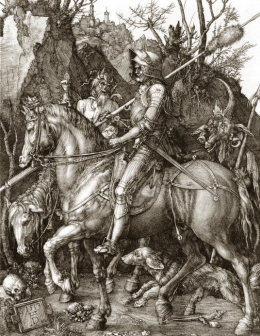 Le chevalier, la mort et le diable Dürer.jpg
