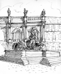 Bayreuth historique - La fontaine des Margraves