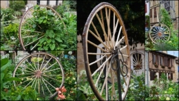 2014-07-11 décos vélos Bergerac,Mne Peyrichou,tournesols,passerelle Lalinde2.jpg