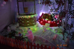 noel,ferme illuminée