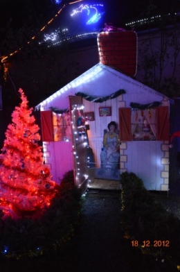 noel,ferme illuminée