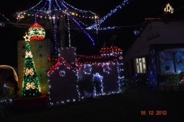 noel,ferme illuminée