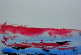 En écoutant le Premier Mouvement du Concerto pour piano n° 2 de Sergueï Rachmaninoff,frédéric tison,encre,aquarelle