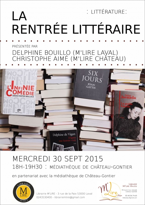 PRESENTATION DE LA RENTREE LITTERAIRE - Librairie M'Lire