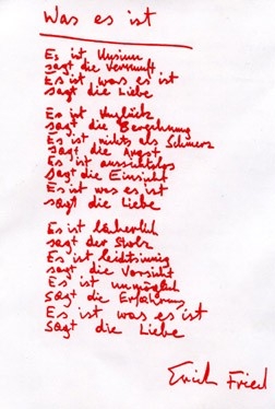 Erich Fried, mourir/vivre