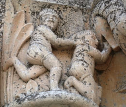 art roman en périgord, modillon, chapiteau