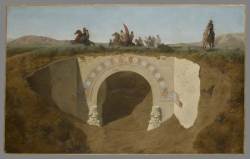 fouilles de Khorsabad peinture de Felix Thomas