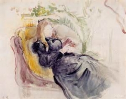 Berthe Morisot chaine longue, lisant