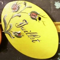 2004 Peinture sur Bois calendrier perpétuel