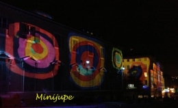 fête des lumières,lyon,quai saone,couleur,tableau,art,fourvière