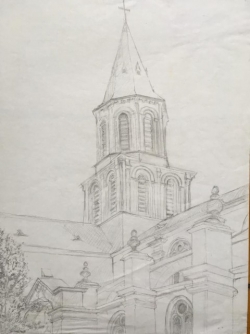 Eglise de Rueil-Malmaison Dessin sur motif