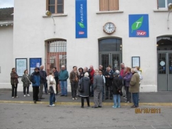 Départ devant la gare SNCF