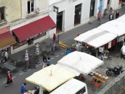 Le marché et "notre" restaurant