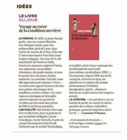 Force Ouvrière, Corinne Kefes, Les Echos, et ils dansaient le dimanche, editions liana levi