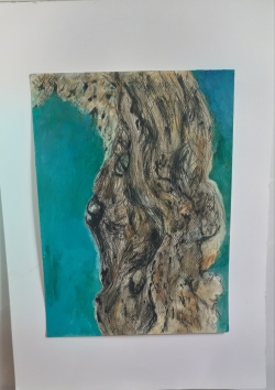 OLIVIER VISAGE SUR FOND VERT