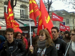 manifestation austérité,paris,front de gauche,pcf,jc,pierre laurent