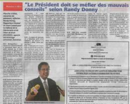 Randy Donny, Midi Madagasikara, économie
