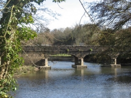 promenade, cours d'eau, quiétude