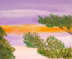 "Coucher de soleil à Huahine"
