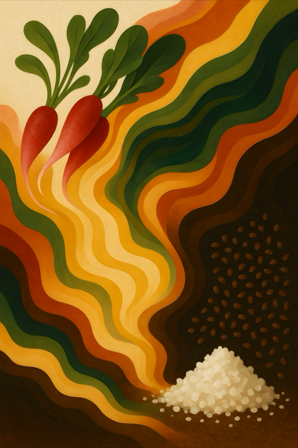 Radis, beurre sarrasin sel: association kernésique alchimique