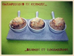 Champignon, saumon, Rocamadour