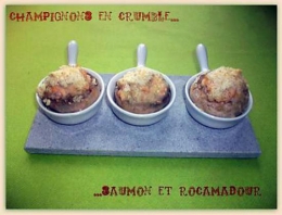 Champignon, saumon, Rocamadour