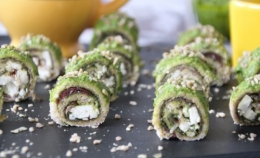 Pesto, roquette, jambon de Parme, Feta