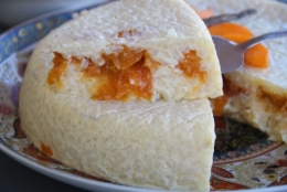 Gâteau de riz, abricots, vanille