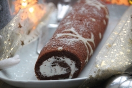 Buche de Noël, cacao, vanille, mascarpone 