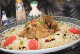 Tajine, agneau, fleur d'oranger