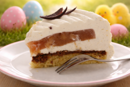 Entremets, vanille, poire, dessert de fêtes 