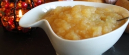 Cookie, compote de pommes, poudre de noisettes, pépites de chocolat 