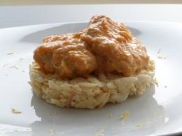 Joues de lotte, risotto