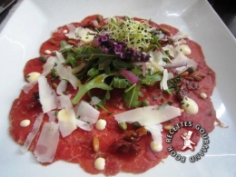 carpaccio,boeuf,parmesan,entrée