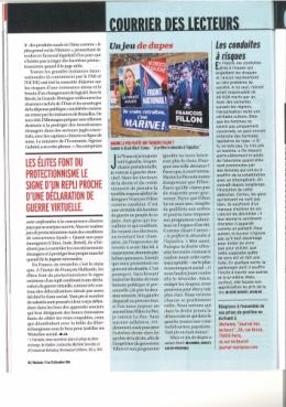 Emmanuel Macron, Jean-Luc Mélenchon, François Fillon, Marine Le Pen, En Marche, Les Républicains, LR, FN, Front national, PS, parti socialiste, élections présidentielles 2017, Marianne, magazine, hebdomadaire