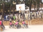 finale,coupe du Cameroun, Ngaoundéré, basket-ball sur fauteuils roulants,personne handicapée,socialisation,insertion socio économique,intégration,société, sport adapté, exhibition, arbitres,région