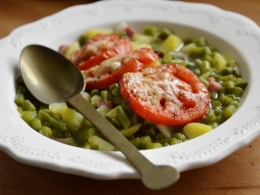 Mini-misto, haricots verts, pommes de terre, speck
