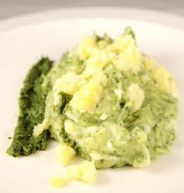 mâche, mâche potatoes, purée à la mâche