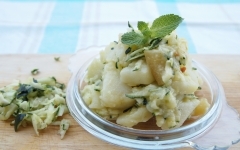 salade de pommes de terre aux courgettes, pommes de terre, courgettes