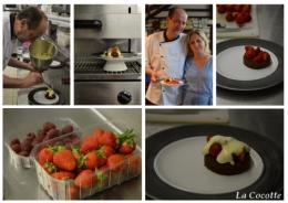 fraises de phalempin sabayon et croquant spéculoos de christophe,la galiote restaurant à lesquin “ce qu’on fait,on le fait bien ! »,la galiote restaurant,lesquin,christophe duhoo,le chef et la cocotte,fraises de phalempin,la voix du nord