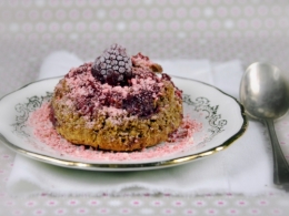 Moelleux à la châtaigne, châtaigne, framboises