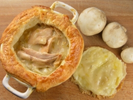 Chicken pie aux champignons, chicken pie, poulet, champignons, estragon