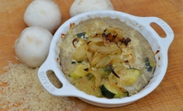 Squash-courgette aux champignons, courgettes, champignons