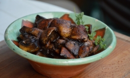 Champignons au Porto blanc, champignons de Paris, Porto blanc