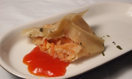 wontons aux crevettes, wontons, crevettes, sauce aigre-douce