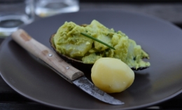 Pommes de terre à la crème d’avocat, pommes de terre, avocat, La Cocotte